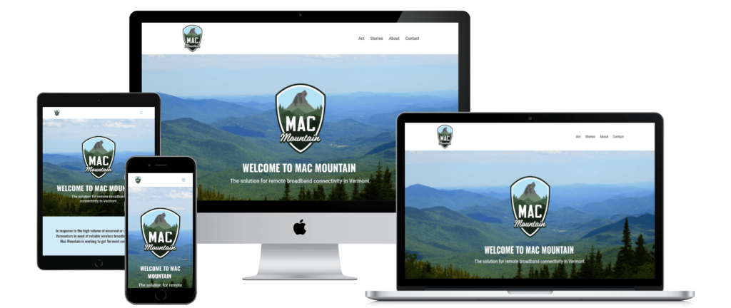 Mac Mountain Website on various screen sizes