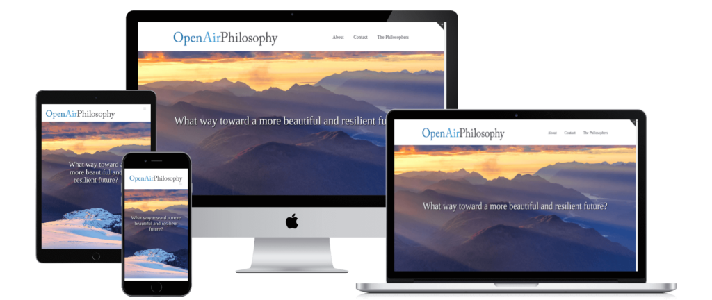 Open Air Philosophy Website on various screen sizes